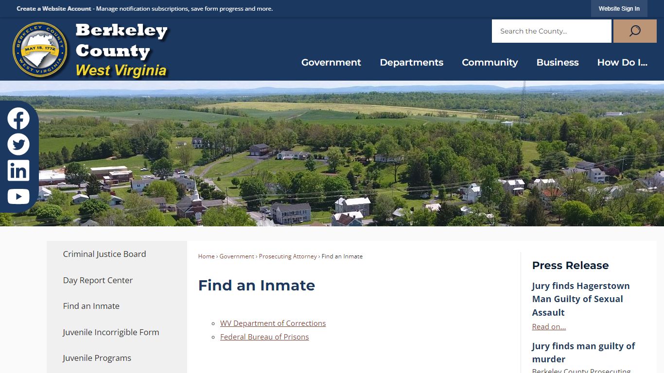 Find an Inmate | Berkeley County, WV